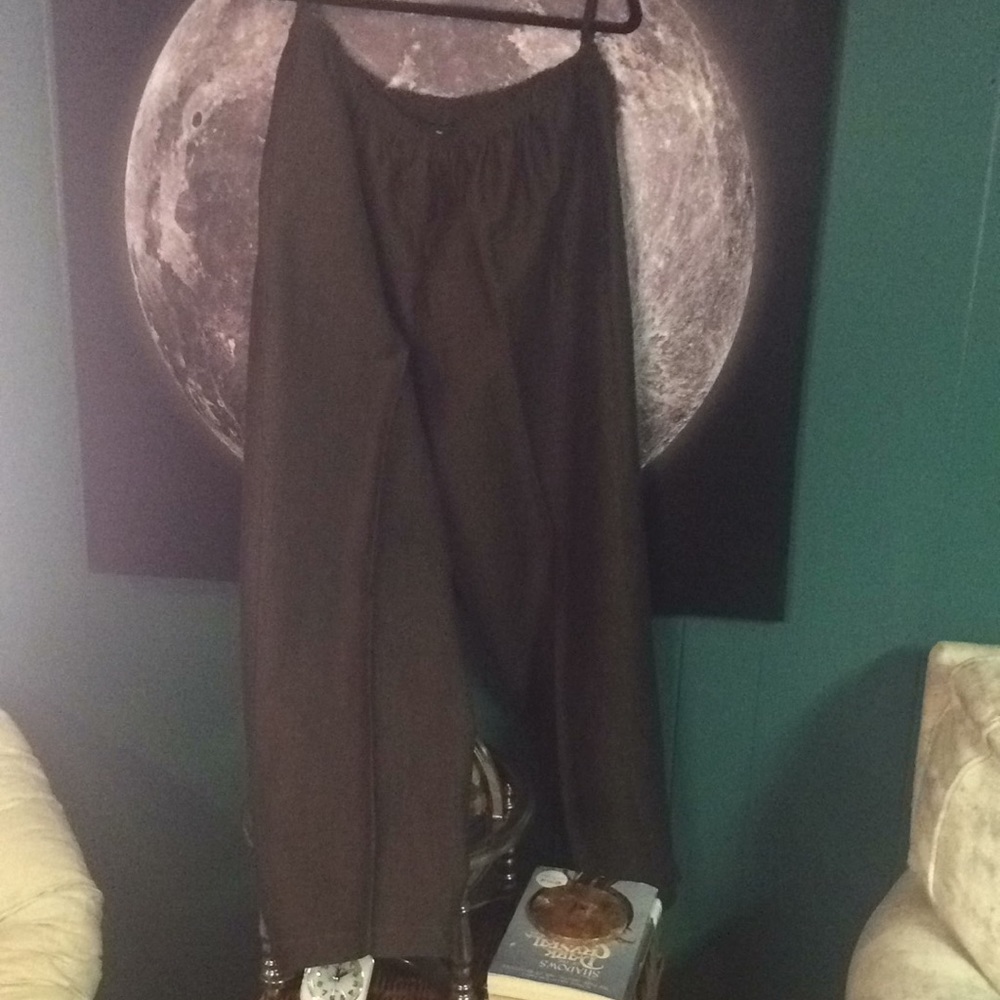 Eskandar brown wool linen pants